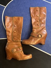 Women’s Miz Mooz Jesse Brown Tall Boots Size 6 Missing Button