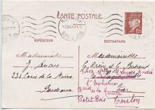LOT 3 WHOLE POSTAL / SAINT VALERIAN / BORDEAUX ARRIVES VAR PUGET VILLE 1942