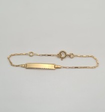 Gourmette bébé or jaune 9