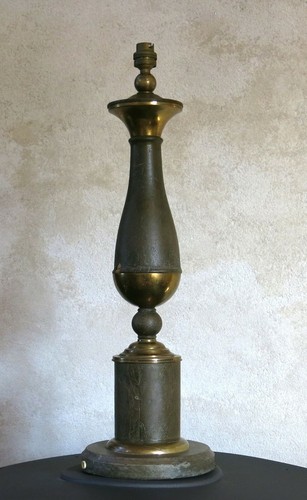Lampe cuir - lampe, ancienne