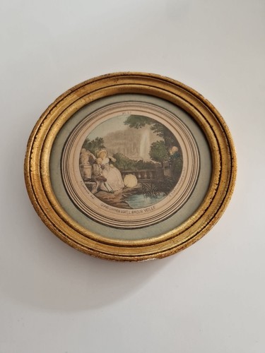 Cadre ancien bois - rond, dorÉ