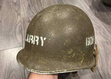 Casque US M1 pattes fixes 1943 para instructeur  WW2 ORIGINAL militaria