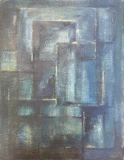 Tableau peinture moderne composition abstraite XXe