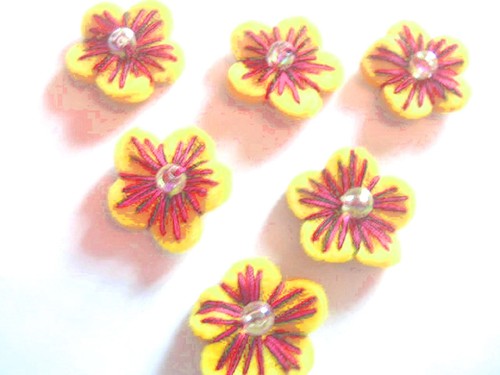 Lot appliques tissus - tissus,