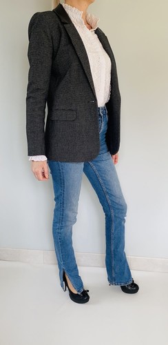 Veste tailleur col - , cuir