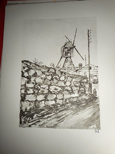 Gravure originale moulin a - 54,