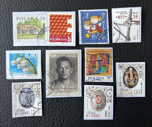 Lot timbres de pologne - 10,