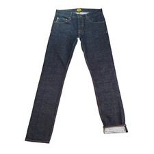 NWOT Brave Star Selvage Denim Jeans Size 33 Dark Blue Straight Fit Raw 