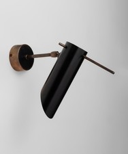 Abat-jour tube en métal noir