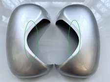 GLOSS SILVER GRADE B WING MIRROR COVERS FITS VAUXHALL OPEL VIVARO 2001-14 STICK