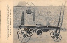 Old postcard METIER NEW COMBINATION SAW TRANSPORTABLE WITH RIBBON AND CIRCULAR
