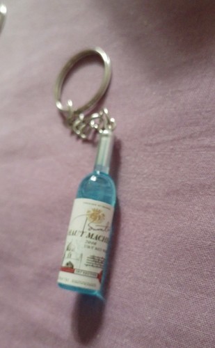 Porte clé bouteille bleue - bouteille,