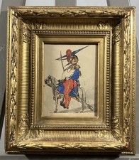 Gouache ancienne Caricature de