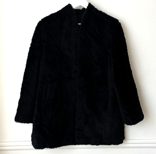 Manteau vintage noir fausse - vintage,