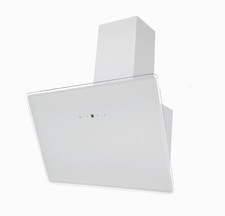 Hotte 60 CM Hotte Murale Tête Creuse Capot Plongeant Verre Blanc LED respekta