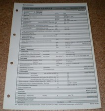 Feuille D'Inspection Honda Civic Aerodeck 1,6i SR/LS 1998!