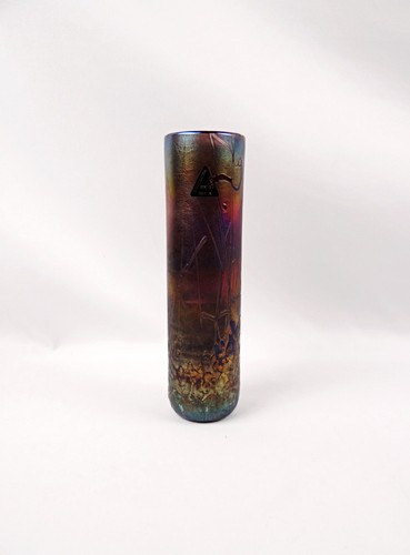 Vase tube verre - vase, soufflé