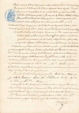 ANCIEN ACTE CIVIL 1876 TIMBRE