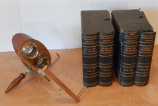 KEYSTONE VIEW CO. TOUR OF THE WORLD VOLUMES I-IV & STEREO-GRAPHOSCOPE 202 CARDS