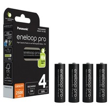 [BK-3HCDE/4BE] Panasonic Eneloop Pro Pack 4 Piles Rechargeables Mignon 2500mA...