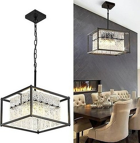 Modern black crystal light - crystal, 4-light
