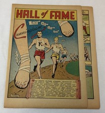 1944 four page cartoon story ~ GLENN CUNNINGHAM ~ Kansas Cyclone, running track