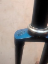 Fourche acier vélo de course ancien vintage bleue GITANE avec jeu de direction