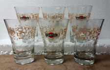 Lot 6 verres apéritif MARTINI "  150 ANS  " , ref  M68 .