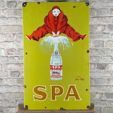 Plaque émaillée SPA 28,7x17,7x0,4" (73x45x1cm) XXL décoration murale restaura...