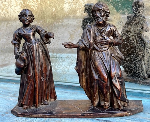 Sculpture bois haute époque - sculpture,