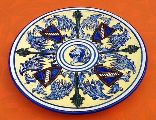 Plat céramique polychrome