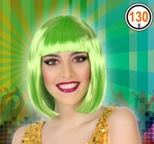 PERRUQUE carrée court VERT CHARLESTON Déguisement Femme 1930 NEUF