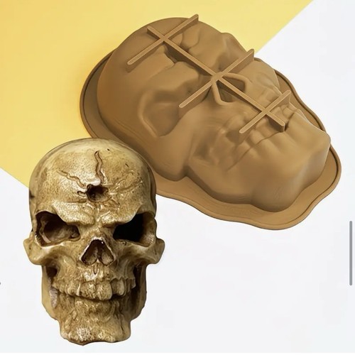 Moule silicone crâne - , fêlé