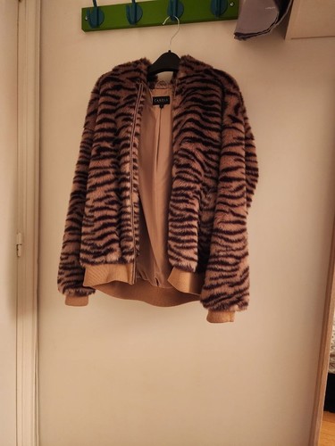 Veste fourrure léopard - , avec