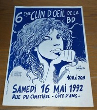 Affiche festival BD de 1992 JC SERVAIS TBE
