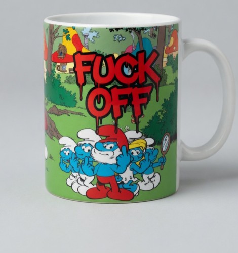 Mug tasse schtroumpfs fuck off