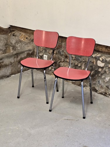 Paire chaises formica - paire, de