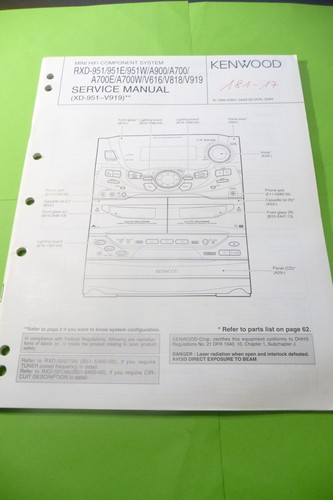 Service manuelle pour kenwood - service,