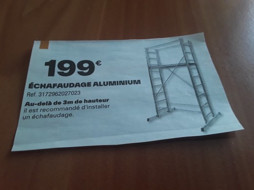 échafaudage aluminium - , m.