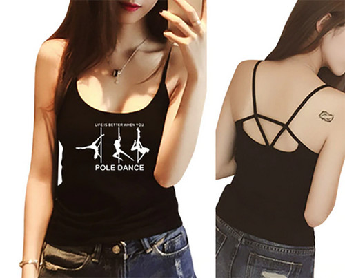 Débardeur shirt noir - t, blanc