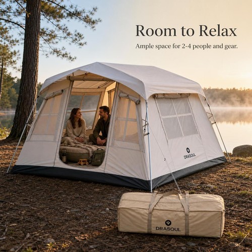 Tente camping glamping à - 2,