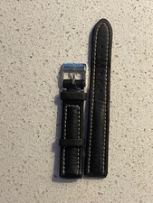 Breitling black calf leather stripe 15-14