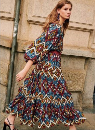 Sezane robe longue evelyna - -,
