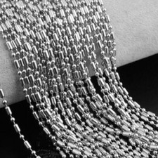 50/100pcs Lots Wholesale In Bulk Stainless Steel Bamboo Chain Necklace 16"-40"