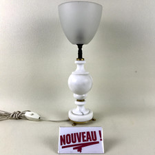 ➜ Vintage and Antique French White Marble Table Lamp/Lamp Stand 37cm