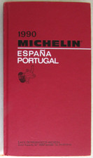 1990 Michelin Tyre Guide / Red Guide / España Portugal 536 pages VGC