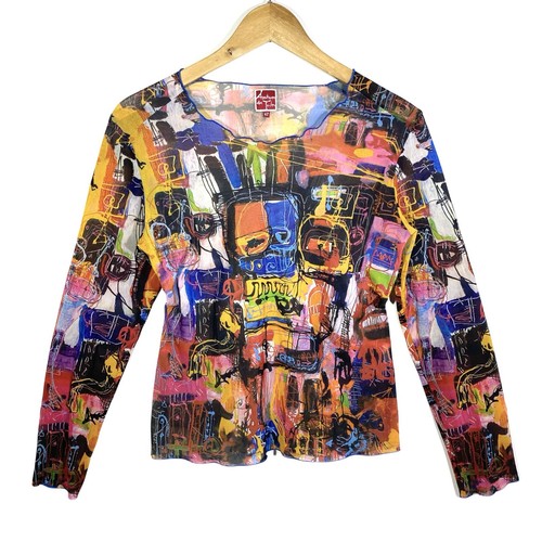 Top mesh graphique graffiti - top,