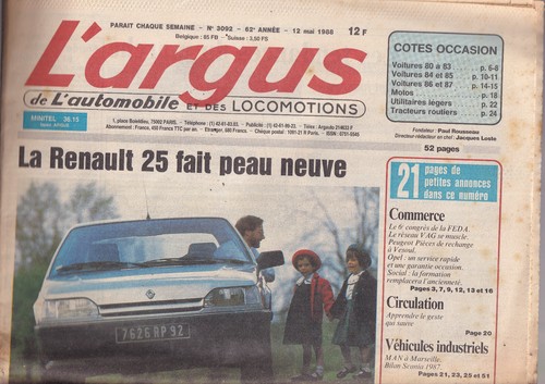 Argus 3092 nouvelle - l'argus,
