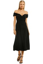 The East Order Black Monte Midi Dress AU 12 Casual Events Wear