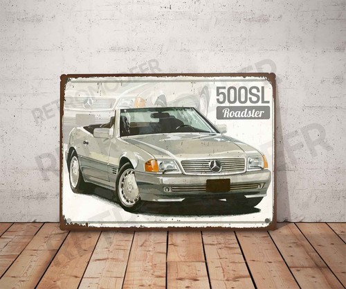 Plaque métal vintage mercedes